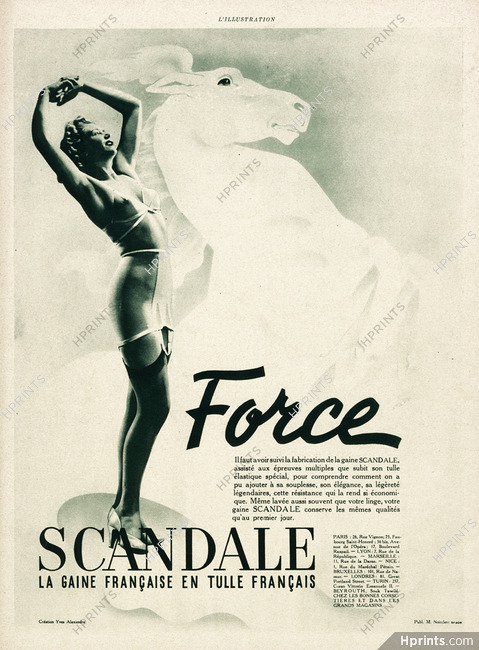 Scandale (Lingerie) 1940 "Force", Girdle, Garters, Horse (L)