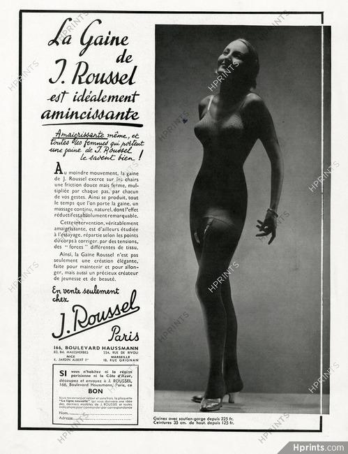 Roussel (Lingerie) 1937 Girdle, Corselette