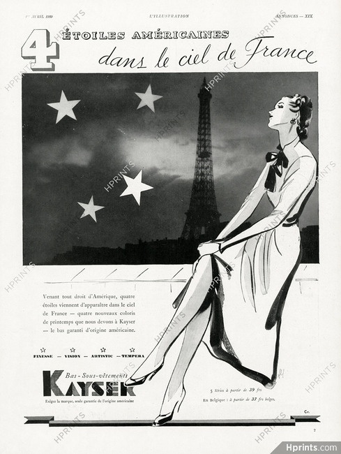 Kayser (Stockings) 1939 Eiffel Tower