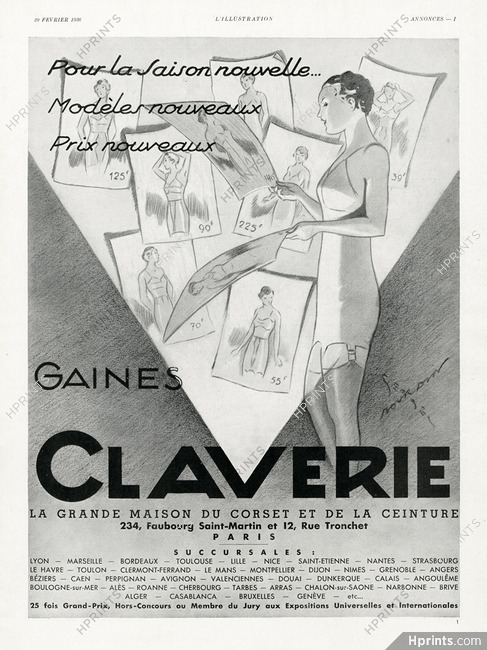Claverie 1936 Georges Bourdin, Girdle