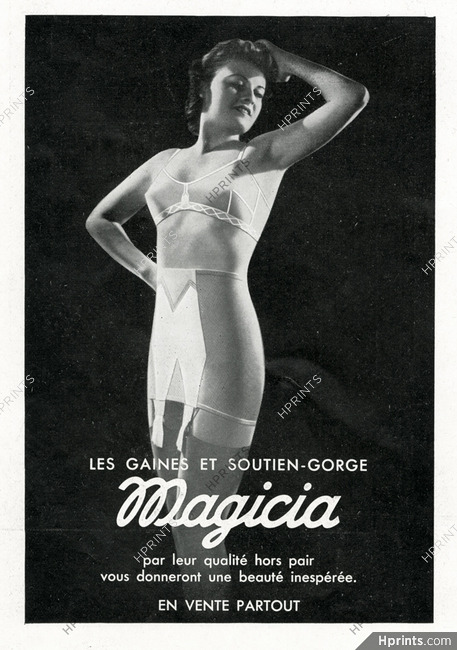 Magicia (Lingerie) 1938 Bra, Girdle