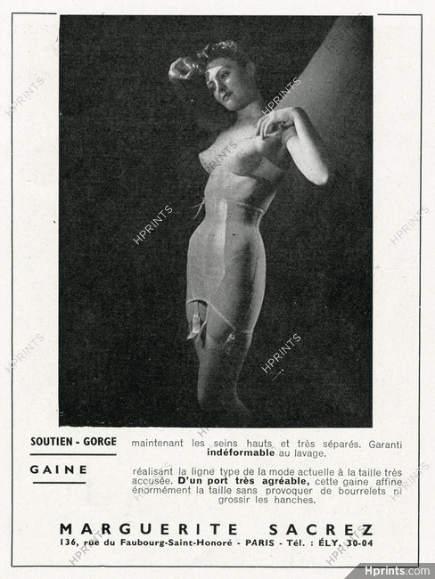 Marguerite Sacrez (Lingerie) 1947 Soutien-Gorge, Gaine