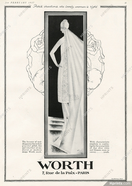 Worth 1927 Pierre Simon, Wedding Dress