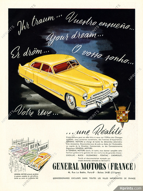 General Motors 1948 Cadillac, Votre rêve...