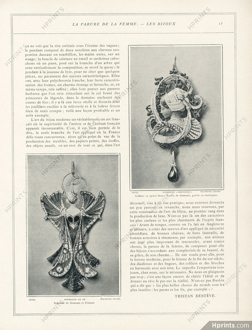 Vever 1901 Pendentif "Bretonne" Art Nouveau Style