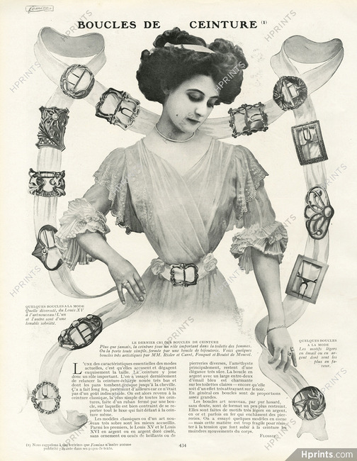 Georges Fouquet, Risler & Carré, Boutet de Monvel (belt buckles jewels) 1908 Art Nouveau