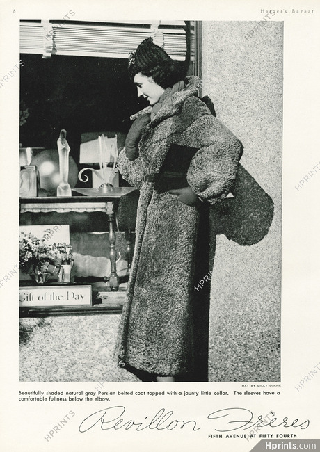 Revillon 1934 Fur Coat, Lilly Daché