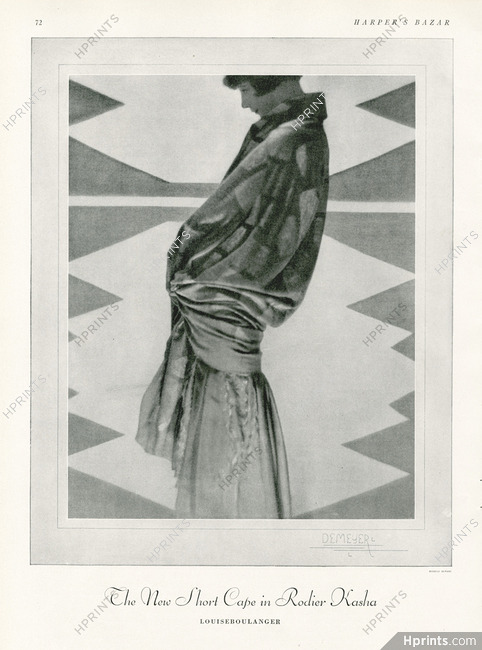 Louiseboulanger 1927 New Short Cape in Rodier Kasha, Photo Demeyer