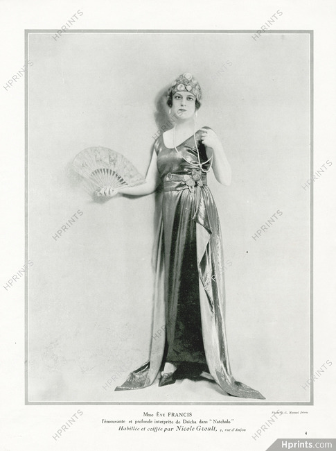 Nicole Groult 1922 Eve Francis "Daïcha, Natchalo", Evening Dress