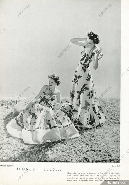 Marcel Rochas 1937 Summer Dress, Photo Georges Saad