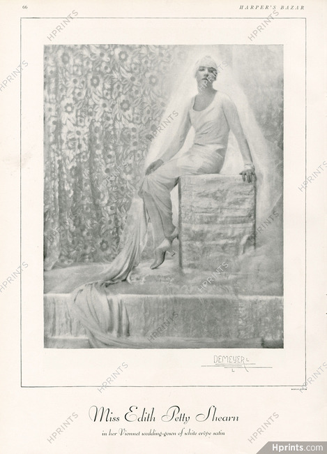 Madeleine Vionnet 1927 Miss Edith Petty Shearn, Wedding Dress, Photo Demeyer