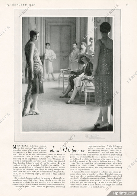 Chez Molyneux 1927 Fashion Show, Photo Demeyer