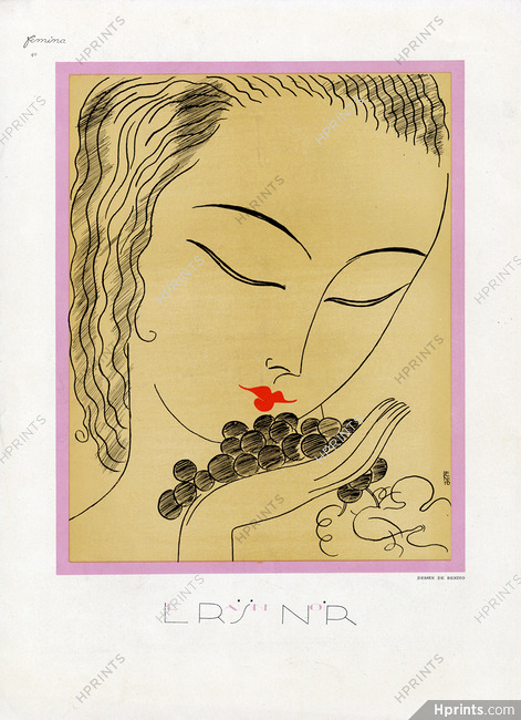 Le Raisin Noir, 1923 - Eduardo Garcia Benito The Black Grape, Portrait