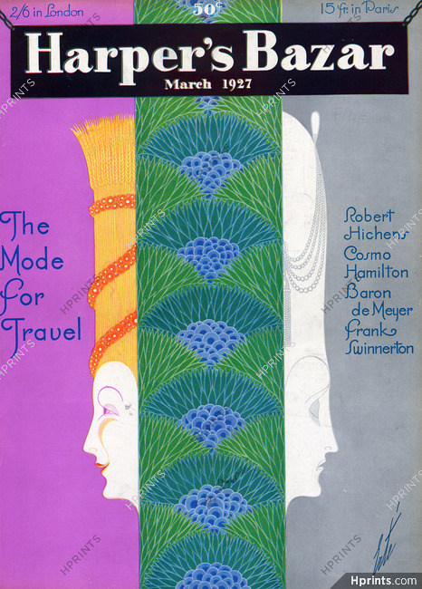 Erté 1927 March Harper's Bazaar cover