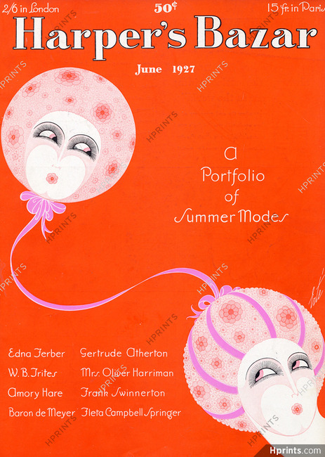Erté (Romain de Tirtoff) 1927 June, Harper's Bazaar cover
