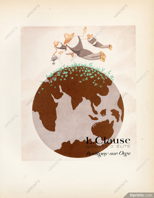 L. Clause (Garden Center) 1928 Original lithograph from "PAN" Paul Poiret