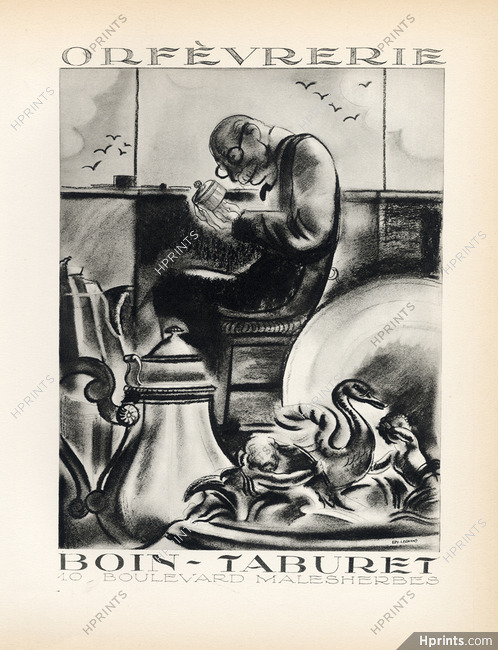 Boin-Taburet (Goldsmith) 1928 Lithograph PAN Paul Poiret, Edy Legrand