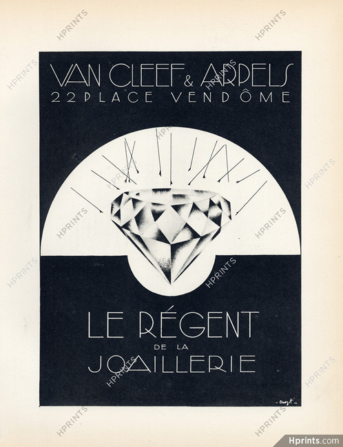 Van Cleef & Arpels 1928 Diamond, Lithograph PAN Paul Poiret