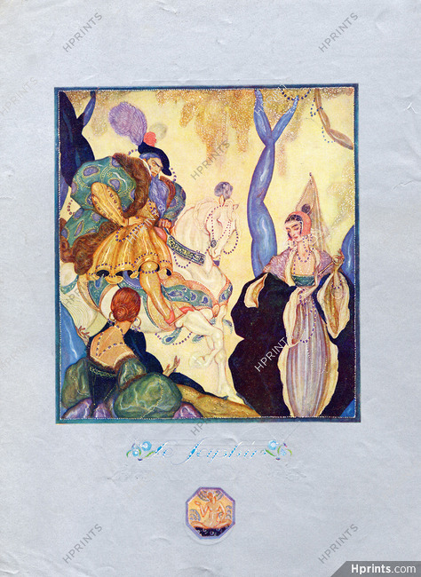 Alexandre Rzewuski 1922 "Défilé des Pierres Précieuses" Le Saphir, Sapphire