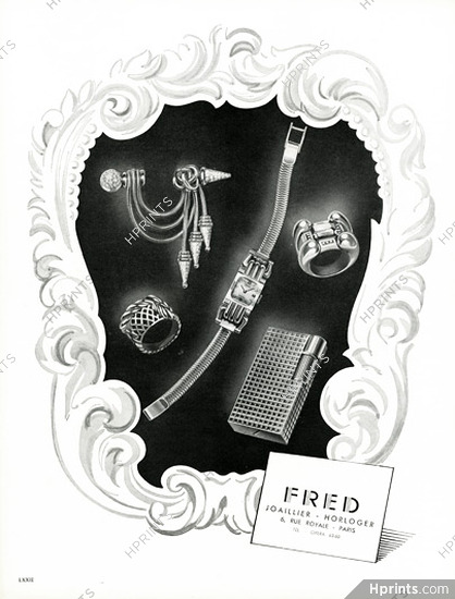 Fred (Jewels) 1947 Watch, Lighter, Clip