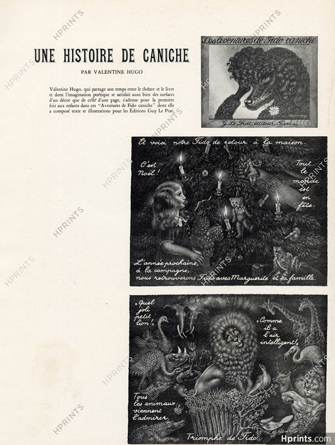 Une Histoire de Caniche, 1947 - Valentine Hugo Poodle
