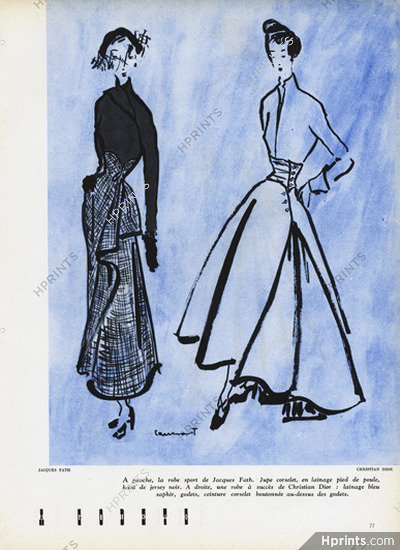 Jacques Fath & Dior 1948 Robes à Godets, Caumont