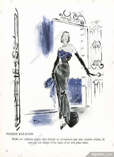 Pierre Balmain 1948 Evening Dress, Demachy