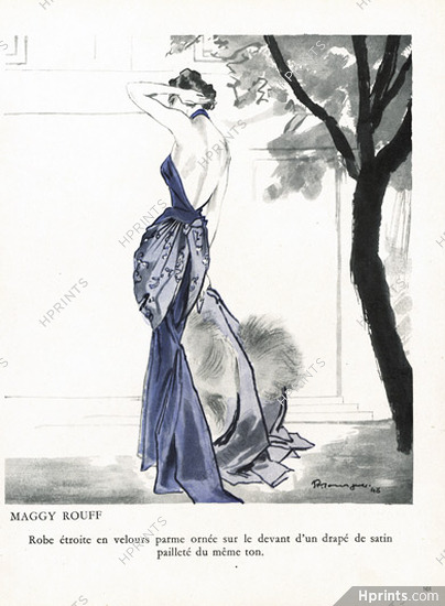 Maggy Rouff 1948 Evening Dress Pierre Mourgue