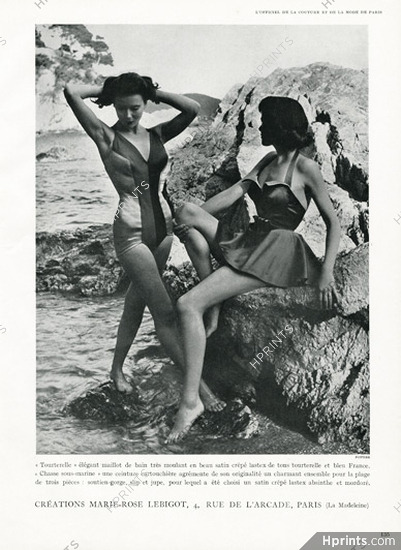 Marie-Rose Lebigot (Swimwear) 1949 Photo Philippe Pottier
