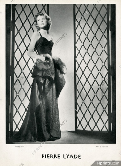 Pierre Lyade (Couture) 1948 Photo Deval