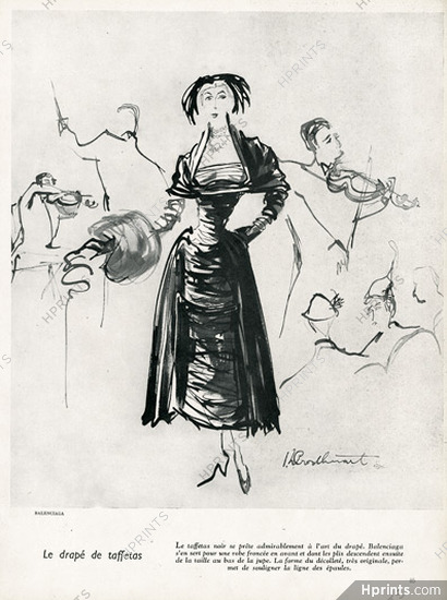 Balenciaga 1948 Drapé de taffetas, Irwin Crosthwait