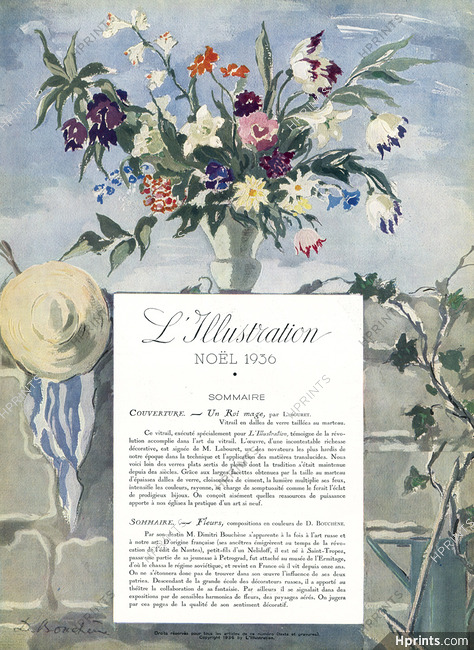 Sommaire L'Illustration Noël, 1936 - Dimitri Bouchène, 4 pages