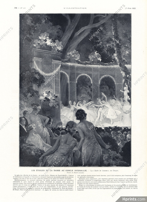 Les Etoiles de la Danse au Cercle Interallié, 1922 - René Lelong Ballet