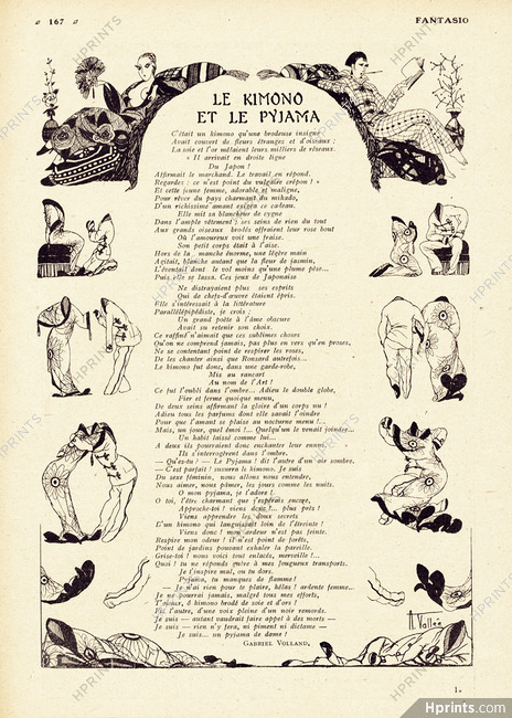 Le Kimono et le Pyjama, 1919 - Armand Vallée, Texte par Gabriel Volland