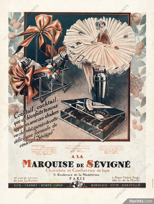 Marquise de Sévigné 1929 Coffret Cocktail, Miss Cocktail Doll, R. Coucheney