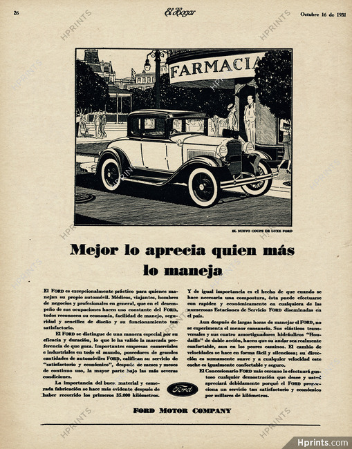 Ford 1931 Southern American Advert