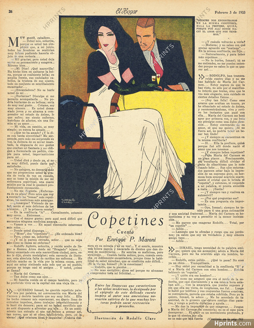 Copetines, 1933 - Rodolfo Claro Elegant, Text by Enrique P. Maroni