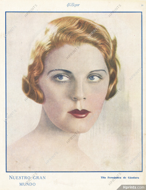 Tita Fernandez de Gandara 1933 Hairstyle
