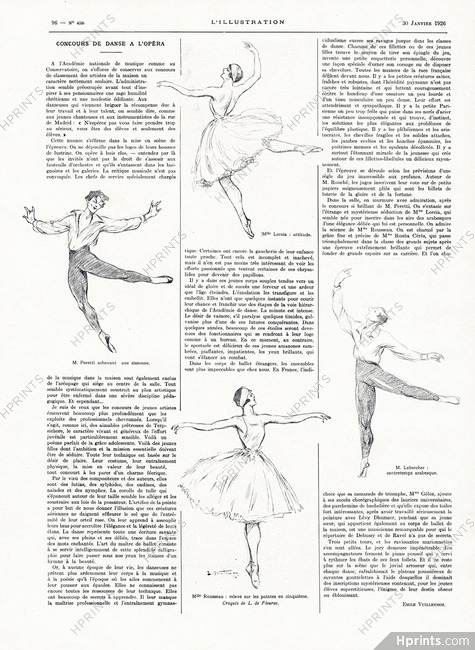 Danse à l'Opéra 1926 Ballet dancers Peretti, Lorcia, Rousseau, Lebercher, L. de Fleurac