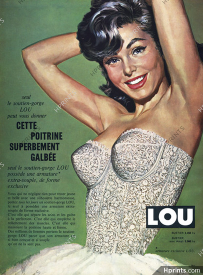 Lou (Lingerie) 1959 Bra, Pin-up, Keller
