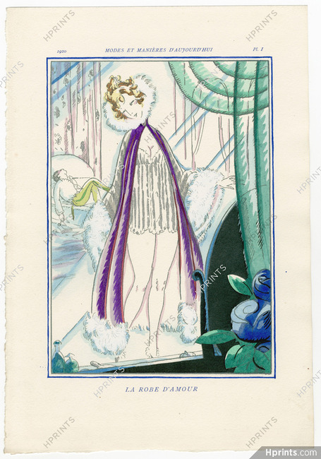 Modes et Manières D'Aujourd'hui 1920 "La Robe d'Amour" Robert Bonfils, Nightgown