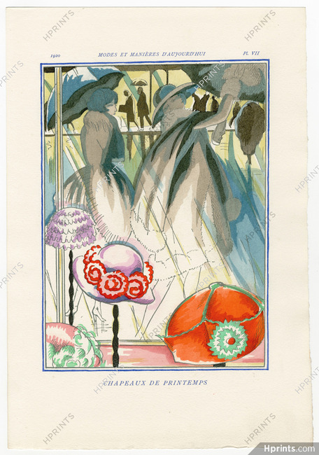 Modes et Manières D'Aujourd'hui 1920 "Chapeaux de Printemps", Robert Bonfils