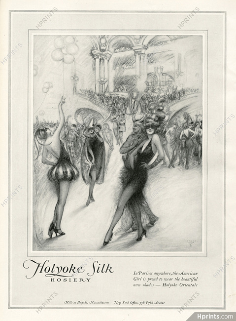 Holyoke (Hosiery, Stockings) 1927 in Paris, the american Girl, Carnival Costume, Opéra Garnier