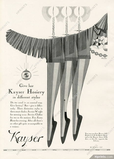 Kayser (Hosiery, Stockings) 1927 "Different styles"