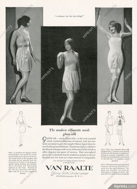 Van Raalte (Singlette Garments) 1927 Underwear, Lace Embroidery, Nightgown