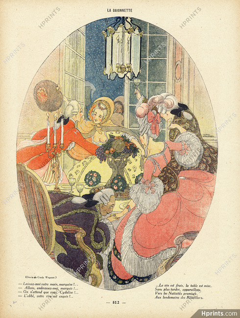 Gerda Wegener 1918 The next day of the New Year's Eve, 18th Century Costumes