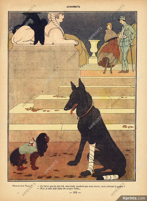 Gerda Wegener 1917 War injury, Dogs, Pekingese Dog