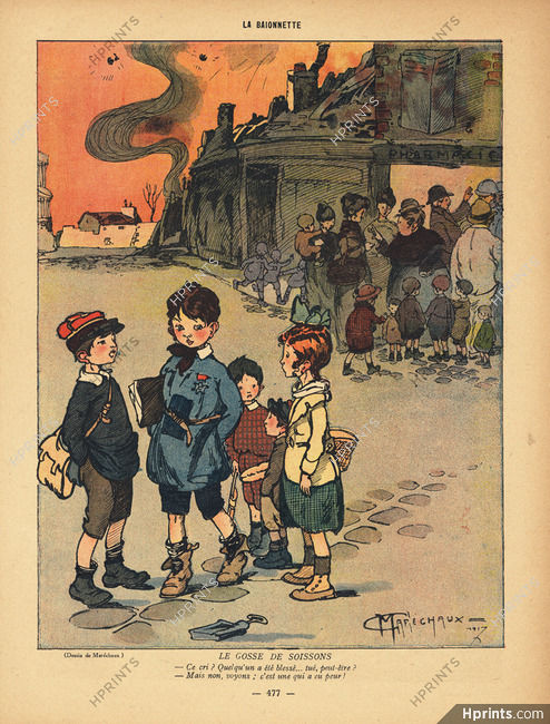 Gaston Maréchaux 1917 Gosses de Soissons Kids