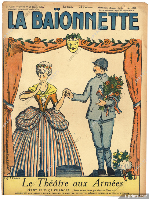 Guy Arnoux 1917 Le Théâtre aux Armées, La Baïonnette Cover