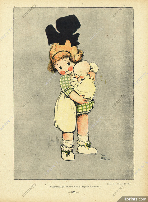 Mabel Lucie Attwell 1918 Girl and baby